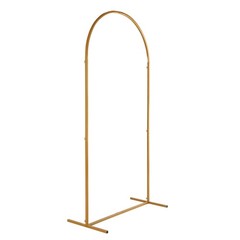 6.6 FT Wedding Arch Backdrop Stand Gold Metal Arch for Wedding Ceremony Party