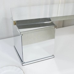 46″ x 12″ Silver Plexiglass Connector Plate for Rectangular Pedestal Stands