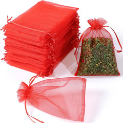 100Pcs Organza Bags, White 4X6(10X15Cm) Satin Drawstring Organza Pouch Wedding P