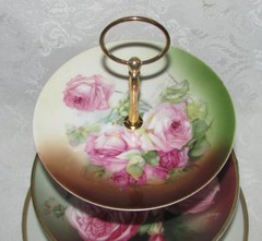 Custom Three Tier Tea Party Cake Stand Made With Vintage Hand Painted Plates