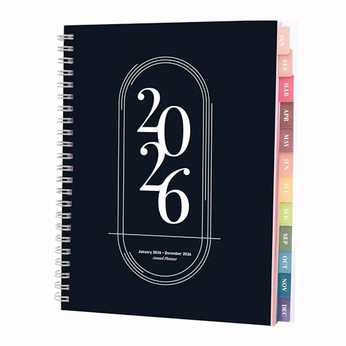 Rileys 2026 Planner, Agenda Planner With Weekly And 2026 (6 x 8-Inches) Black