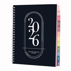 Rileys 2026 Planner, Agenda Planner With Weekly And 2026 (6 x 8-Inches) Black