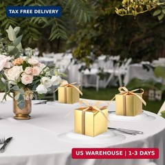 Glenmal 200 Pcs Small Gift Boxes 3 x 3 x 3 Inches Bulk Wedding Favor Candy Boxes