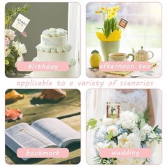 40 Pack Floral Card Holder Picks, Metal Gift Card Holders for Bouquets