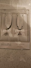 Best Occasions Sweetheart Toasting Glasses Set Clear Decorated Glass Two-Piece