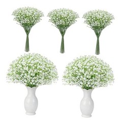 24PCS White Babys Breath Artificial Flowers,11» Elegant Faux 24-Baby Breath