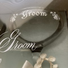 Vintage Wedding Bride Groom Toast Goblets Set Box Treasure Masters 1973 USA Made
