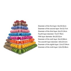 5/9 Tiers Square Macaron Tower Stand Premium Quality Macaron Tower Stand