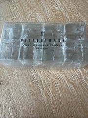Pottery Barn Placecard Holders Clear Glass Cubes Wedding Shower Display Set 8