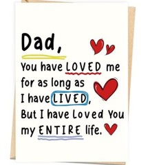 Fathers Day Card Gift for Dad from Daughter Son, Minimalist Premium AT-388