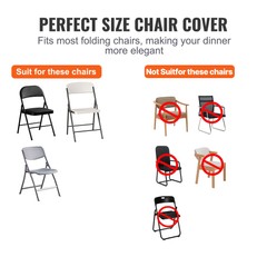 SIHAO 100PCS Stretch Spandex Folding Chair Covers Use For Wedding Party Dining