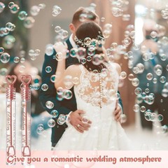 Elegant 100 Pcs Wedding Bubble Wands – Rose Gold Key Theme for Celebrations