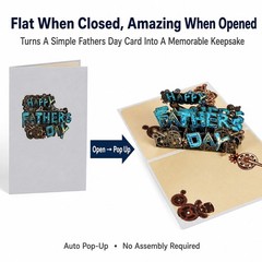 Happy Father’s Day Card – Funny 4 Layers 3D Pop Up Greeting Card Gift for Dad…
