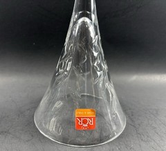 RCR Royal Crystal Glass Goblets LAURUS Glass Water Stickers Italy Set of 3 Vtg