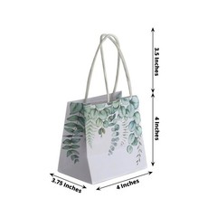 25 EUCALYPTUS Square 3″ x 3″ Favor BOXES Floral Printed Candy Holders Events