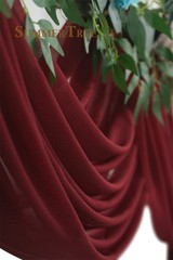 Wedding Decorative Drapes Arch Drapping 6.5Yards Windows Chiffon Fabric Curtains