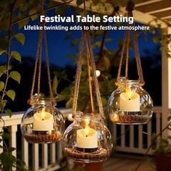 Rechargeable Flameless Candles with Remote Timer, 6pcs LED 6pcs,Smooth