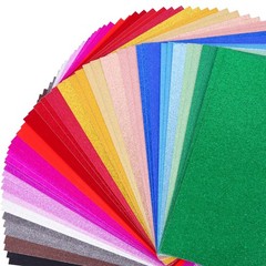 Glitter Colored 8.5 in x 11 in-250 gsm-150 Sheets, 25 colors
