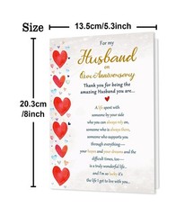 Romantic Anniversary Card for Husband, Funny Anniversary Card Gifts from Wife…