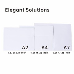 Keketer A2 White Printable 80 Pack (4.33×5.75in) Envelopes,