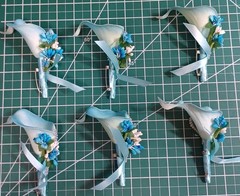 6Pcs Wedding Boutonniere Bride and Groom, Boutonniere Wedding Proms Bridesmaid