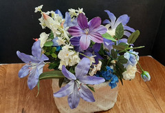 Lavender purple wedding flowers for decorations Bells Tablecovers Streamers Misc