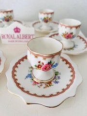 Royal Albert Lady Carlyle Egg Cup and Plates Set – Made in England