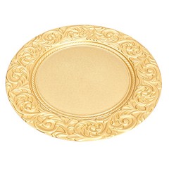 100PCS Gold Charger Plates 13 in Round Plastic Gold Chargers for Dinner Plates