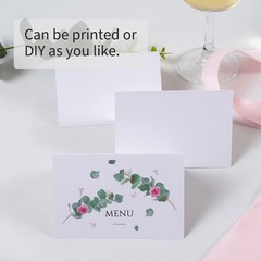 Place Cards for Table Setting – 50 Pcs White Blank Tent Place Cards for Weddi…