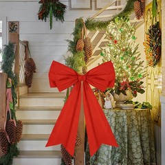 1 Pcs Large Retro Rust Red Coquette Bow for Backdrop 27.6×21.7» Big