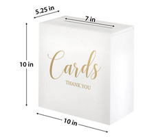 White Wooden Wedding Card Box