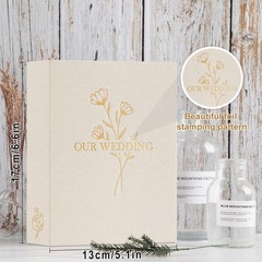 Lanpn Wedding Photo Album 4×6 2 4×6/50 Photos(2PK), OUR WEDDING – Beige