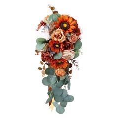 Artificial Waterfall Bridal Bouquet Wedding Decoration Simulated Elegant