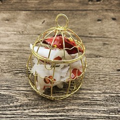 Mini metal gold vintage retro bird cage candy boxes baby shower favor gift box!