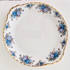 Original Royal Albert Moonlight Rose Plate, English Bone China Porcelain, LTD 19
