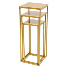 3PCS Golden Metal Stand Wedding Decoration Road Lead Flower Centerpieces Column