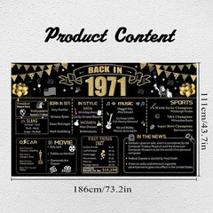 55th Decorative Cloth for Women or Men, Birthday Banner With Holes, Built-in …