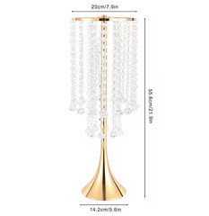 10-Pieces 21.9″ Wedding Centerpieces Flower Vases Gold Metal Decoration