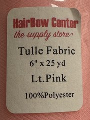 NEW 6″x 25 Yards Premium Tulle Fabric Spool in Light Pink