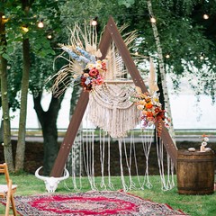 Extra Large 10.2 FT Tall Triangle Wooden Wedding Ceremony Arch Backdrop Stand