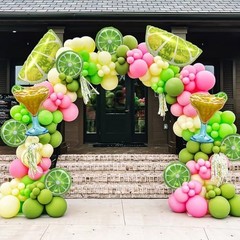 Lemon-Balloons Margarita-Balloon 10PCS Lime Fruit Green Lemon Foil Balloons