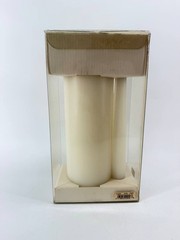 Wedding Unity Candle Gift Set 3 Pc White Unscented Pillar & Taper Candles New