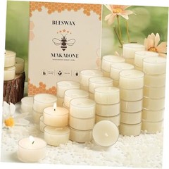 Pcs Beeswax Tea Light Candles-4 Hour Burn Time,100% Pure Natural 36 White