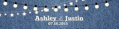 100 Denim & Market Lights Wedding anniversary Engagement Party Water Labels