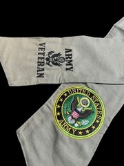 US Army Seal (Green) Cotton Wreath Sash (2 Logos) 50k Stitch