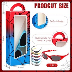 Fuyoooo 24 Pieces Spider Web Party Favors Include 12 Sunglasses 12 Multicolor