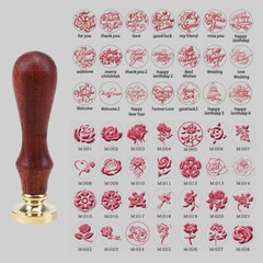 Wood Handle Retro Envelope Wedding Invitations Greetings Brass Seal Wax Stamp