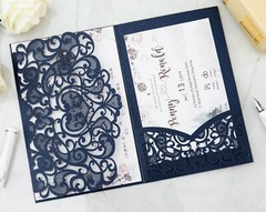 25/50/100pcs Personalized Laser Cut Printing Wedding Invitation Cards Cover Sets