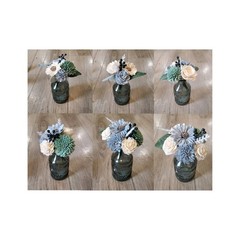Dusty Blue Wedding Centerpieces for Jars Sage Sola Wood Flower Bouquets Shower