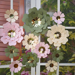 Paper Flower for Birthday Wedding Party Backdrop Nursery Wall Home Decor (10 Inc